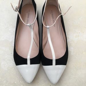 Sole Society T-Strap Cap Toe Flats